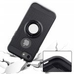 Wholesale Motorola Moto G7 Power 360 Ring Kickstand Hybrid Case with Metal Plate (Silver)